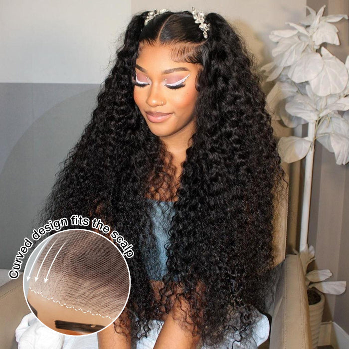 13x6 Pre-All Glueless Lace Frontal Wig Pre Cut Ear to Ear Lace Glueless Deep Wave Wigs Alexwigs