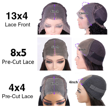 #4 Chocolate Brown Wig Straight & Body Wave 13x4 HD Lace Frontal Human Hair Wig Alexwigs