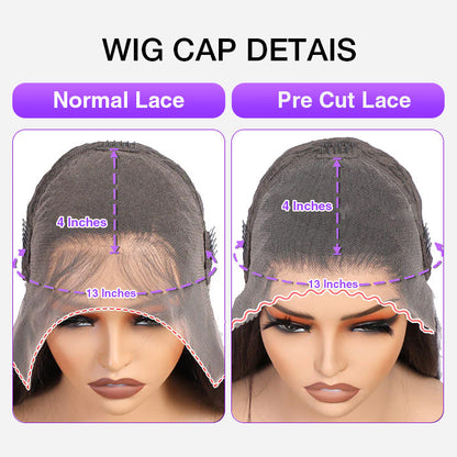 13x4 HD Lace Frontal Wigs Pre Plucked Glueless Straight Human Hair Wigs For Black Women Alexwigs