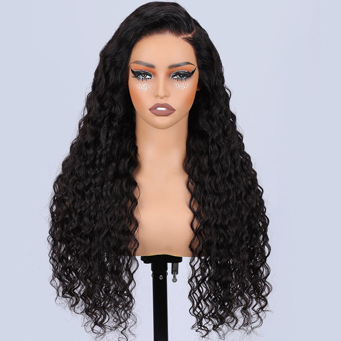 13x6 Pre-All Glueless Lace Frontal Wig Pre Cut Ear to Ear Lace Glueless Deep Wave Wigs Alexwigs