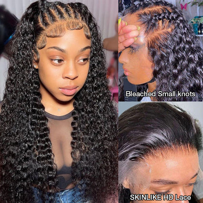 13x6 Pre-All Glueless Lace Frontal Wig Pre Cut Ear to Ear Lace Glueless Deep Wave Wigs Alexwigs