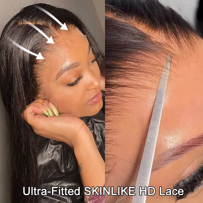 13x4 HD Lace Frontal Wig 100% Human Hair Wigs With Invisible Bleached Small Knots Hermosa Affordable Long Hair 180% Alexwigs