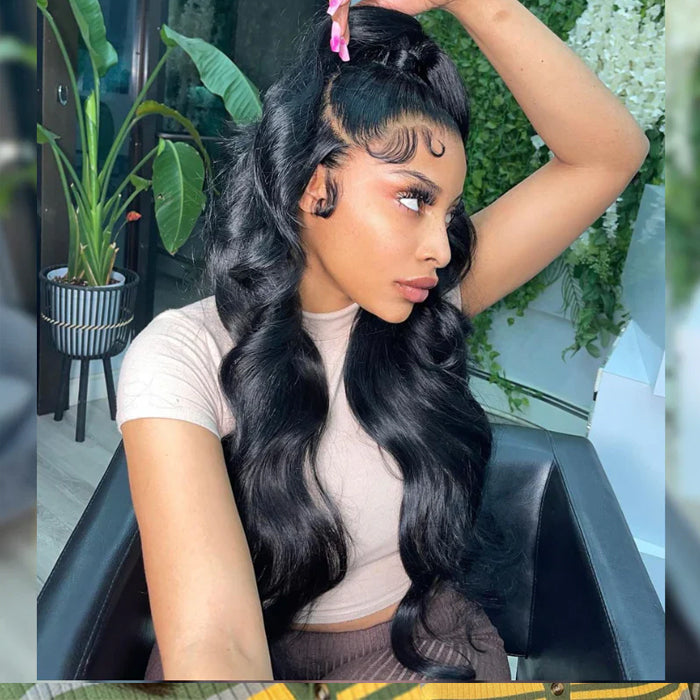 +$9.9 Get A Wig | Drawstring Cap Glueless 13x4 Frontal Lace Human Hair Wig Straight Pre-Cut Lace 220% Density Alexwigs