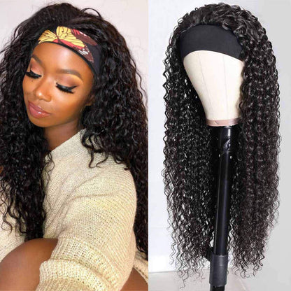 150% Density Full Texture Headband Human Hair Wigs Full Machine Made Full Looking Lace Wig Alexwigs