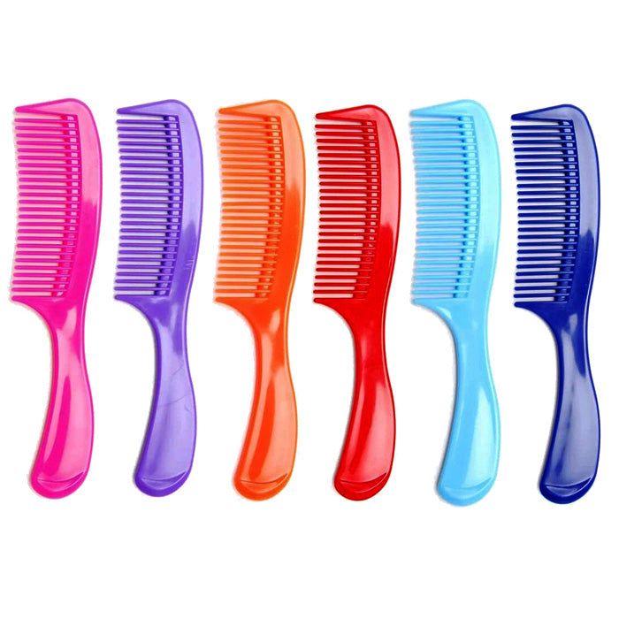 Colorfull Handle Comb - 12 Pcs 8 1/2" Alexwigs