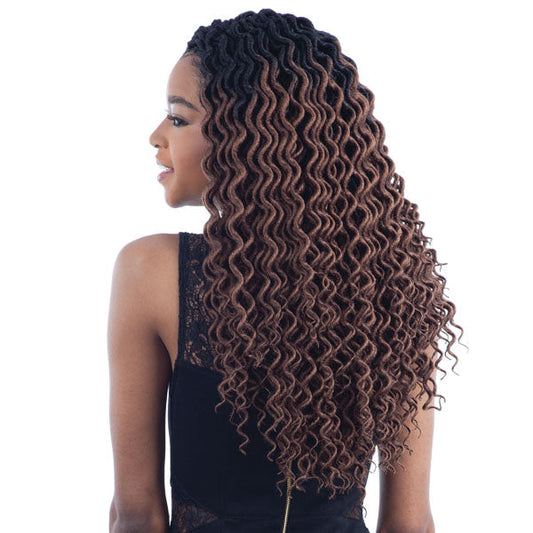 Model Model Glance Crochet Braid 2X Lite SOFT CURLY FAUX LOC 14 Inch Alexwigs