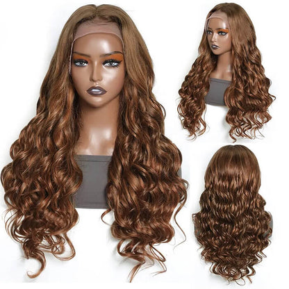 #30 Auburn Brown Hair Colored Human Hair Wigs Loose Wave 13x6 HD Lace Frontal Wigs Alexwigs