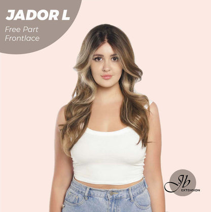 JBEXTENSION 24 Inches Blonde Highlight Curly Lace Front Wig.Pre Plucked 13*4 HD Transparent Lace Frontal Handmade Futura Fiber Swiss Lace Synthetic Fiber Pre-Cut Lace Glueless Wig JADOR L Alexwigs