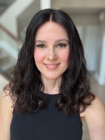 18" Zara Wavy Luxury Cap Lace Top Wig (XS) Alexwigs