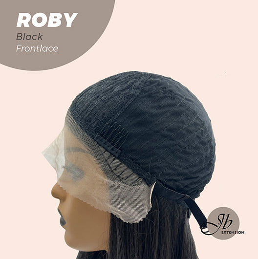 JBEXTENSION 22 Inches Jet Black Medium Length Women Frontlace Glueless Wig ROBY BLACK Alexwigs