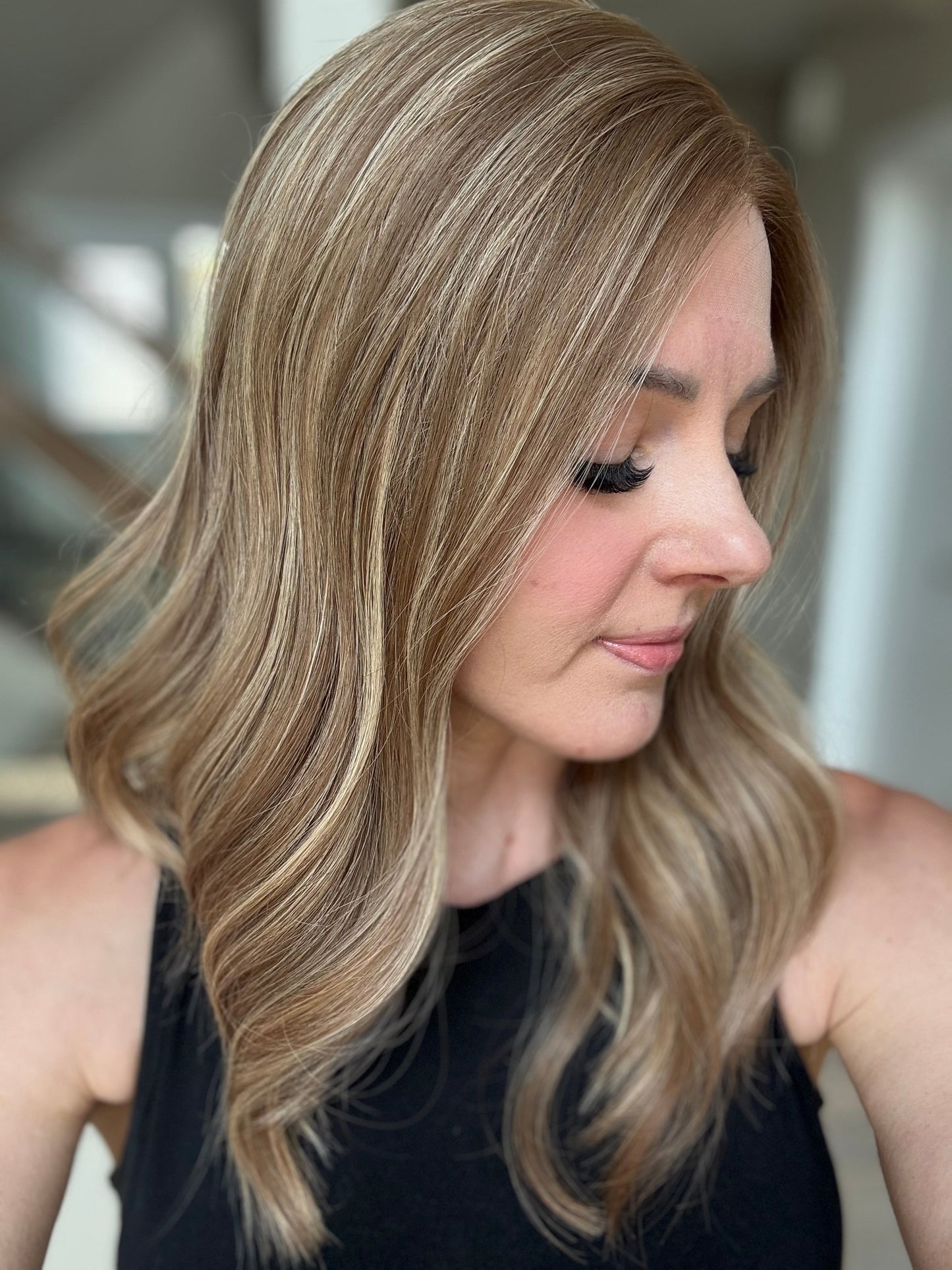 18" Janelle Luxury Cap Lace Top Wig (XS) Alexwigs