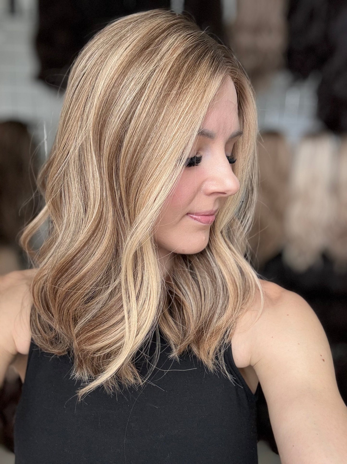 18" Anniston LOB Comfort Cap Lace Top Wig (S) Alexwigs