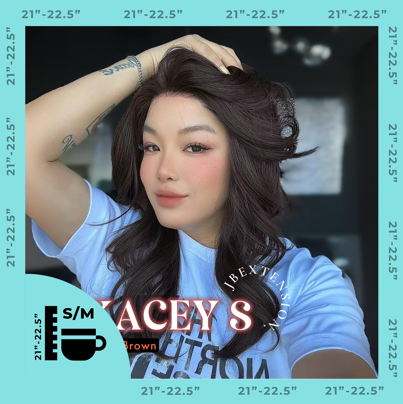 [PRE-ORDER] JBEXTENSION 20 Inches Dark Brown Pre-Cut Snowflake Lace Frontlace Glueless Wig KACEY S DARK BROWN【PERMATEASE】【BENDY EAR TABS】 Alexwigs