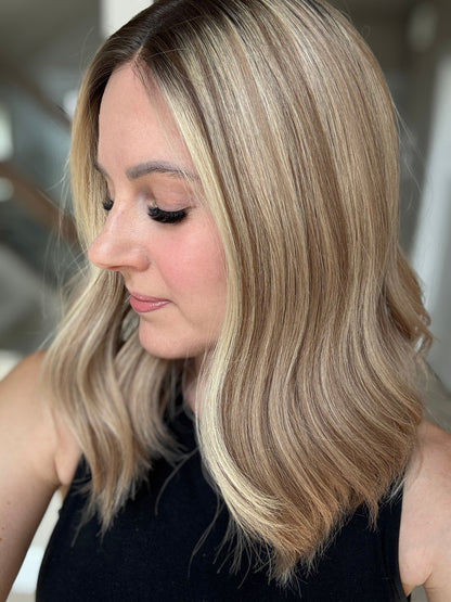 18" Olivia LOB Comfort Cap Silk Top Wig (S) Alexwigs