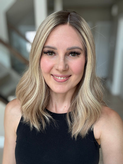 18" Olivia LOB Comfort Cap Silk Top Wig (M) Alexwigs