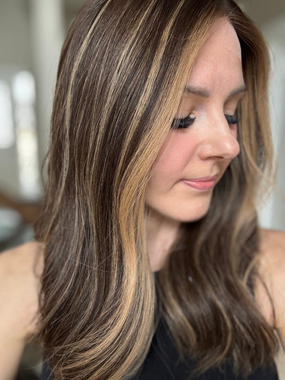 20" Gabriella LOB Comfort Cap Silk Top Wig (S) Alexwigs