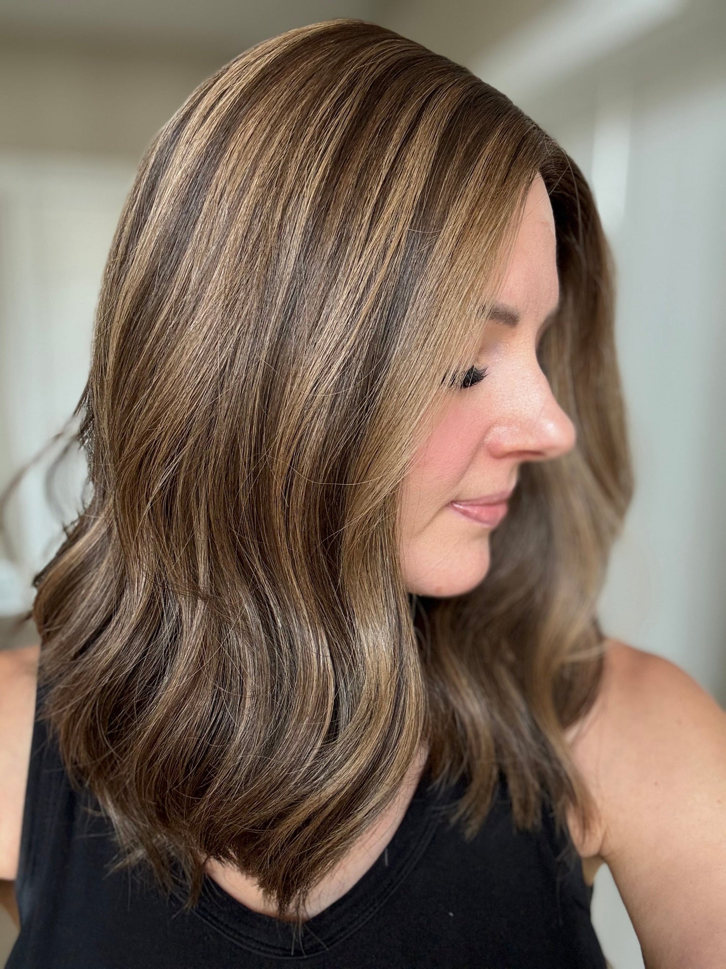 18" Penelope Comfort Cap Silk Top Wig (S) Alexwigs