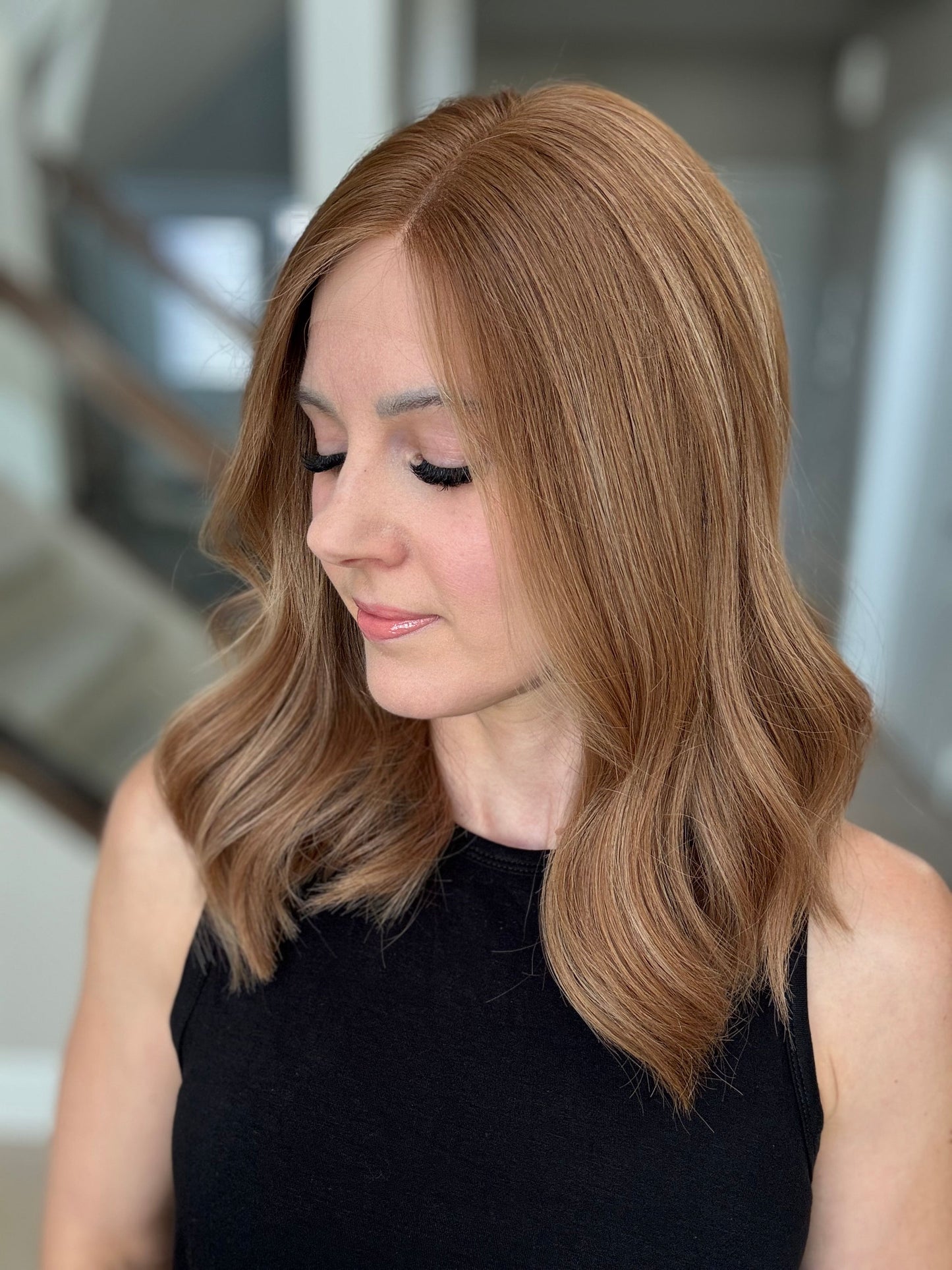 18" Monika LOB Comfort Cap Lace Top Wig (S) (FINAL SALE) Alexwigs