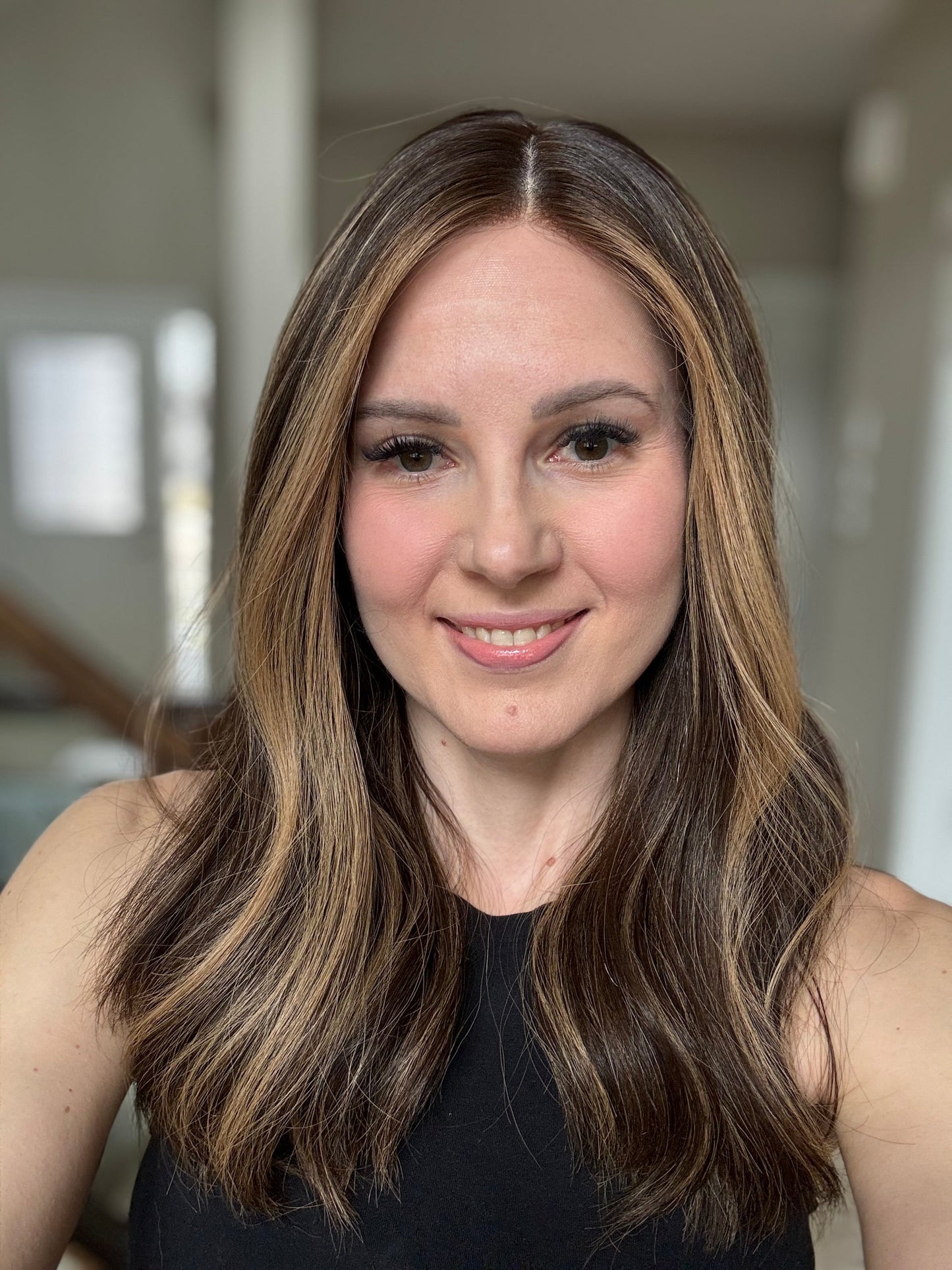 20" Gabriella LOB Comfort Cap Silk Top Wig (S) Alexwigs