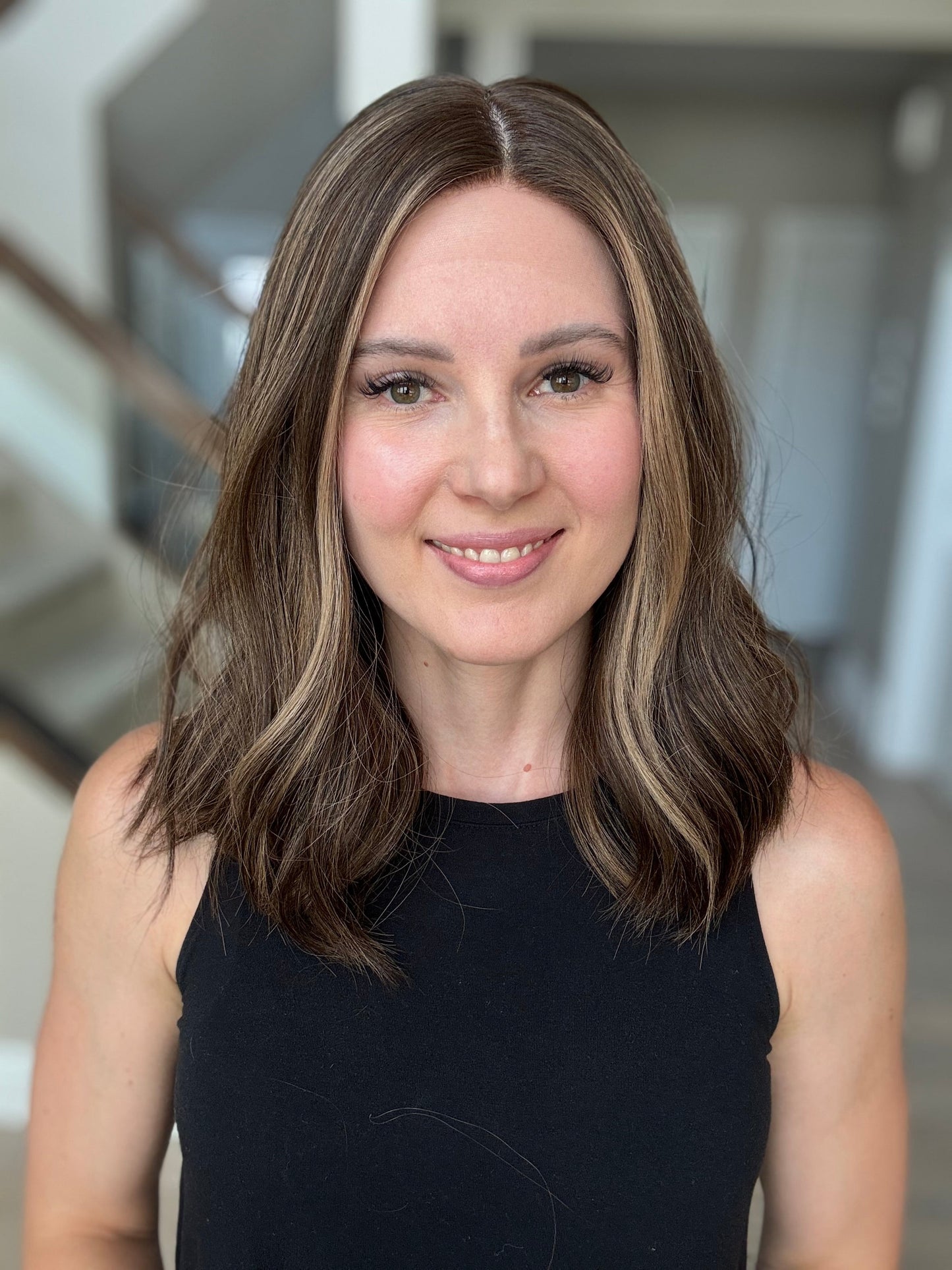 18" Mia LOB Comfort Cap Silk Top Wig (S) Alexwigs