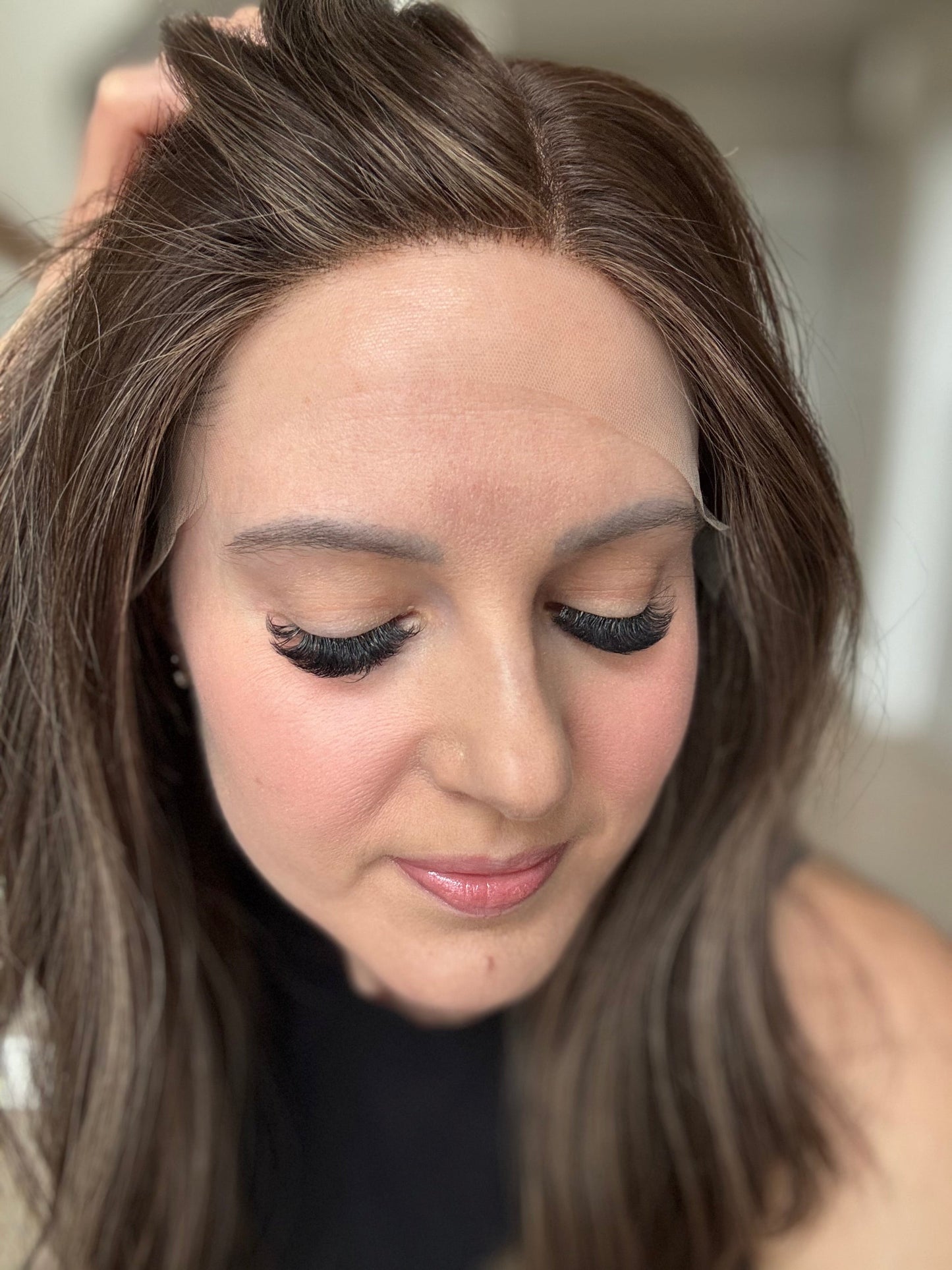 19" Monica LOB Comfort Cap Lace Top Wig (S) Alexwigs