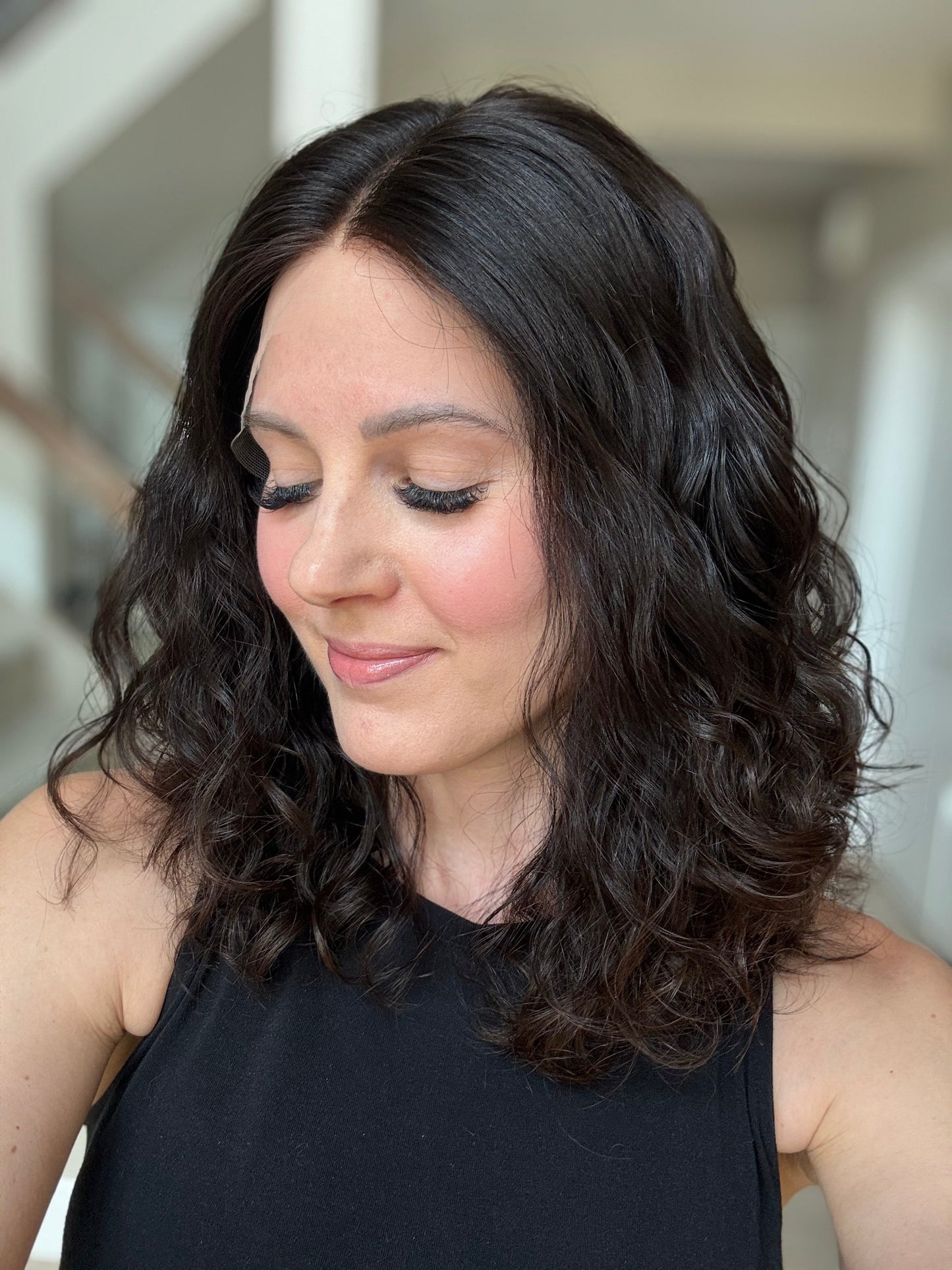 16" Mira Wavy Luxury Cap Lace Top Wig (S) Alexwigs