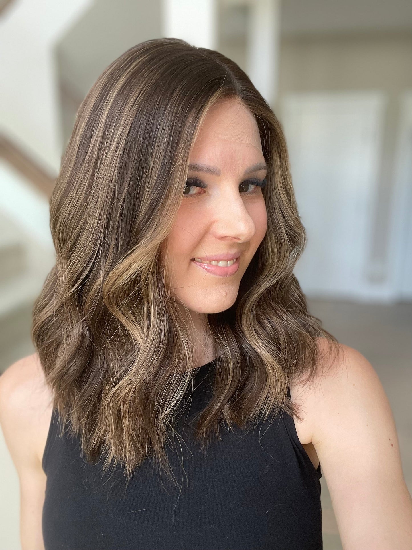 18" Mia Lob Comfort Cap Silk Top Wig (S) Alexwigs