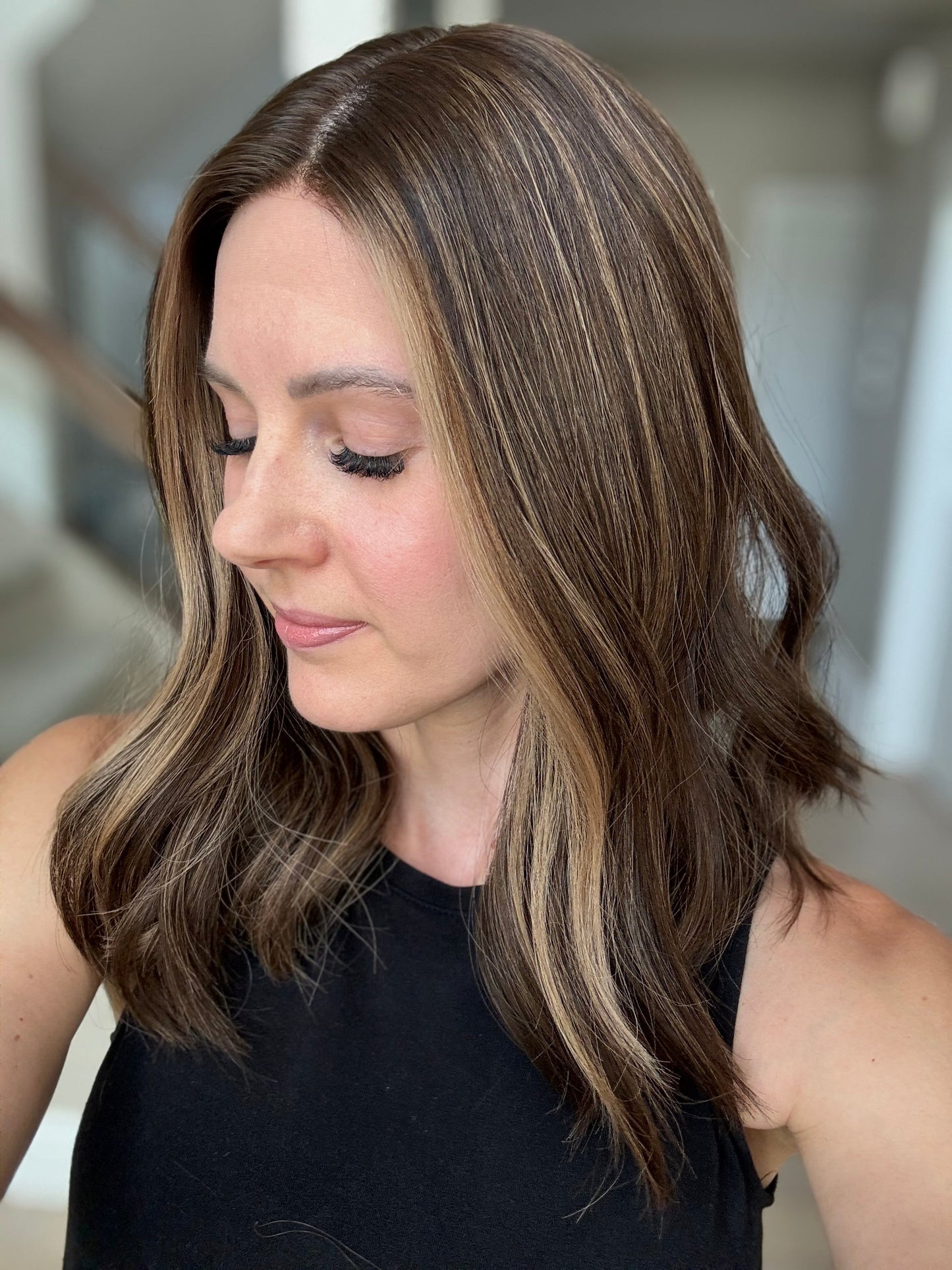 18" Mia LOB Comfort Cap Silk Top Wig (S) Alexwigs