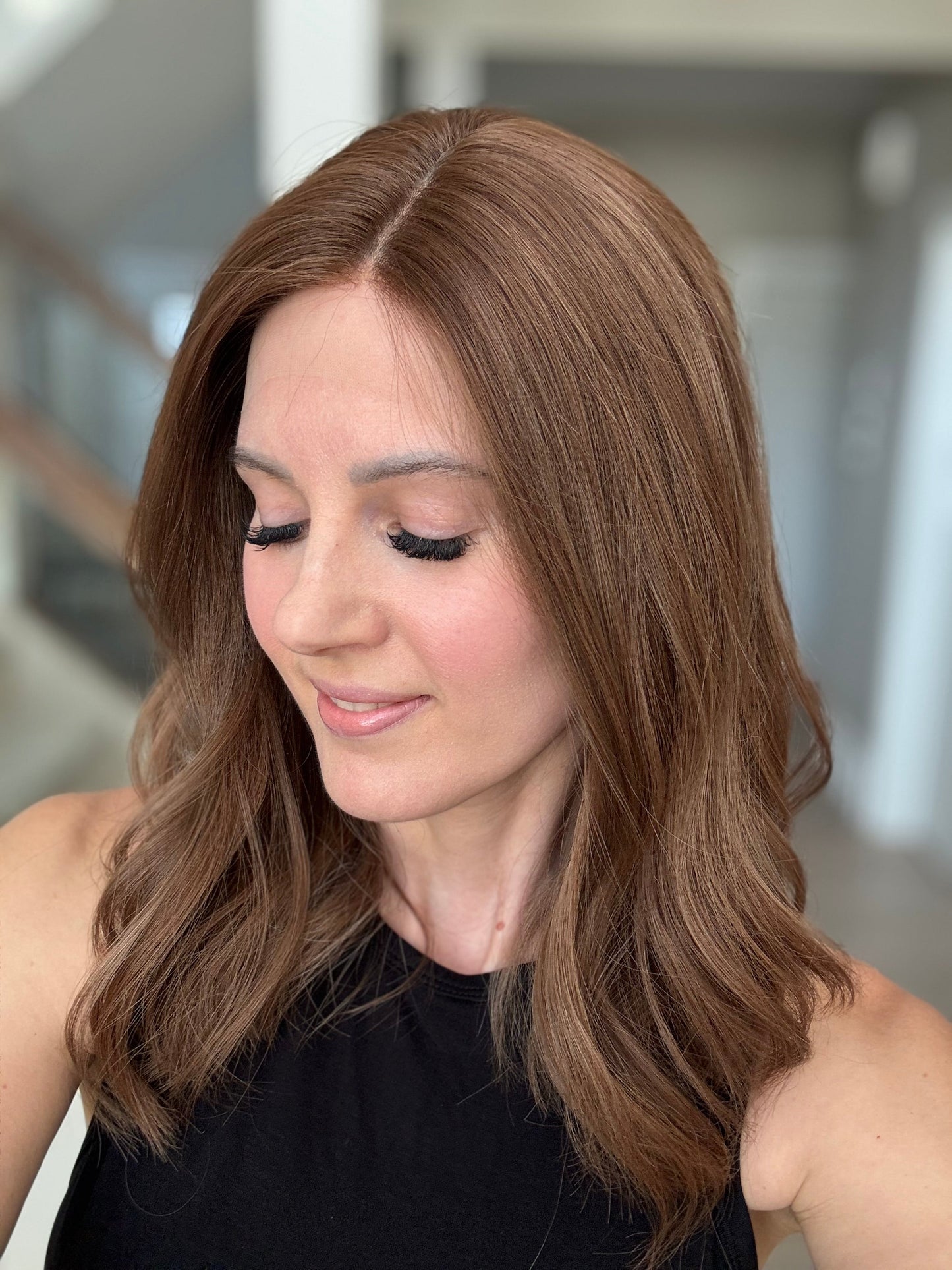 18" Christina LOB Comfort Cap Lace Top Wig (M) Alexwigs