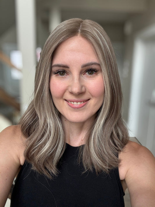 18" Jocelyn LOB Comfort Cap Silk Top Wig (S) Alexwigs