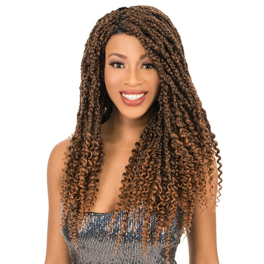 AliTress Toyokalon Pre-Looped Crochet Braids - 2X PASSION BOX BRAID with LOOSE WAVE 18"