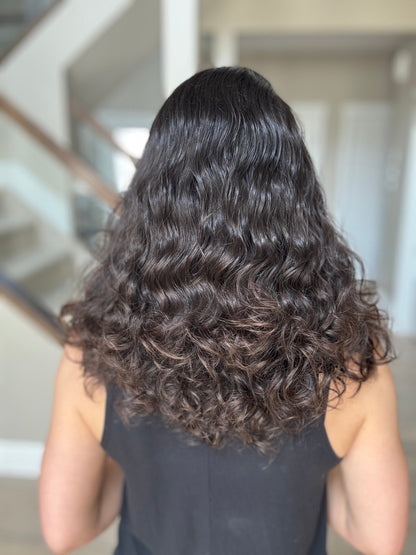 18" Zara Wavy Luxury Cap Lace Top Wig (XS) Alexwigs