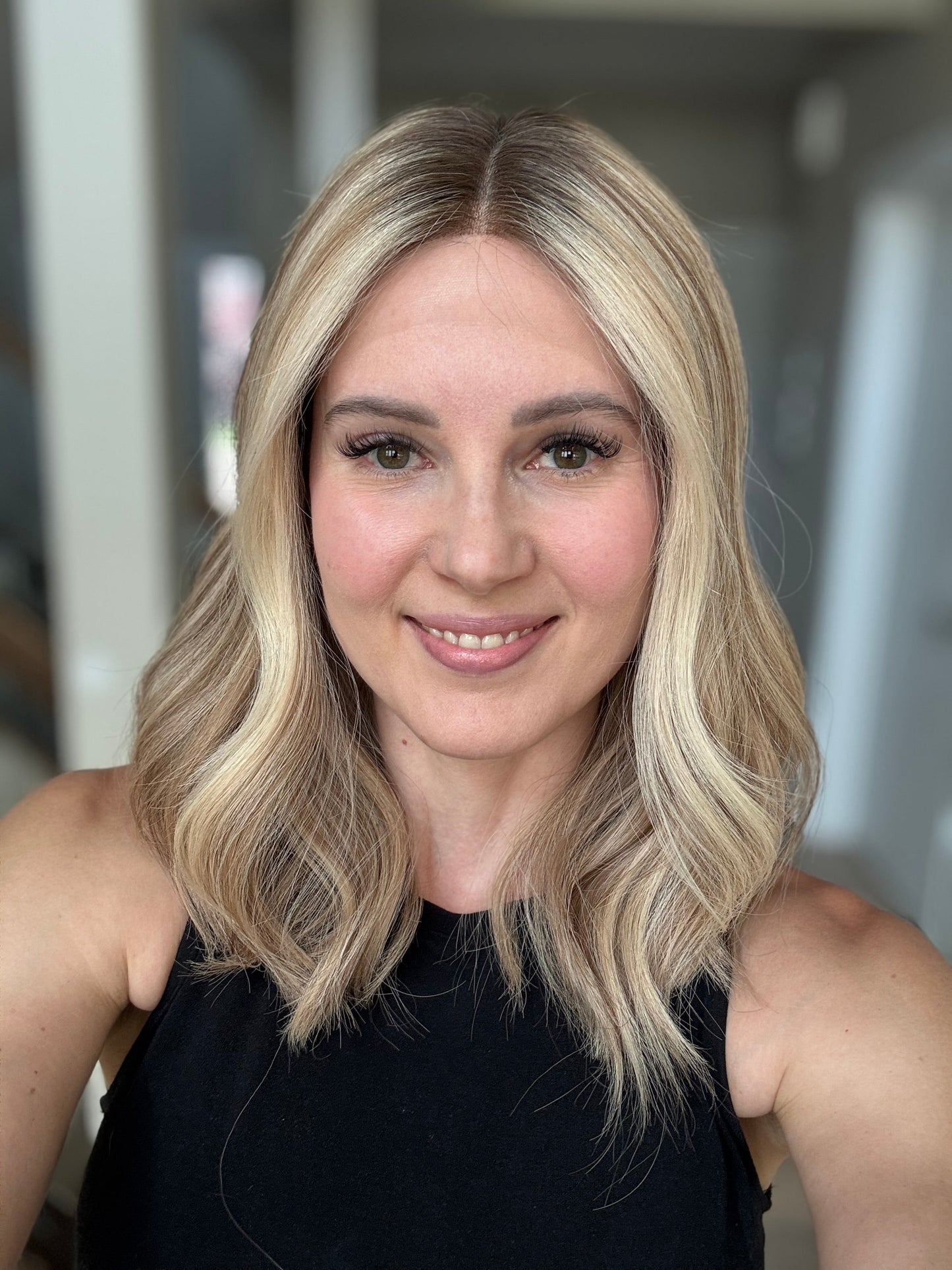 18" Olivia LOB Comfort Cap Lace Top Wig (S) (FINAL SALE) Alexwigs