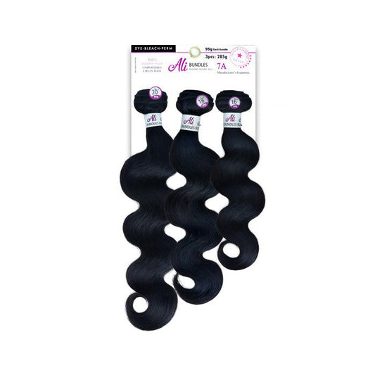 New Born Free Ali 100% Unprocessed Virgin Human Hair Brazilian Bundle 3pcs - BODY WAVE Alexwigs