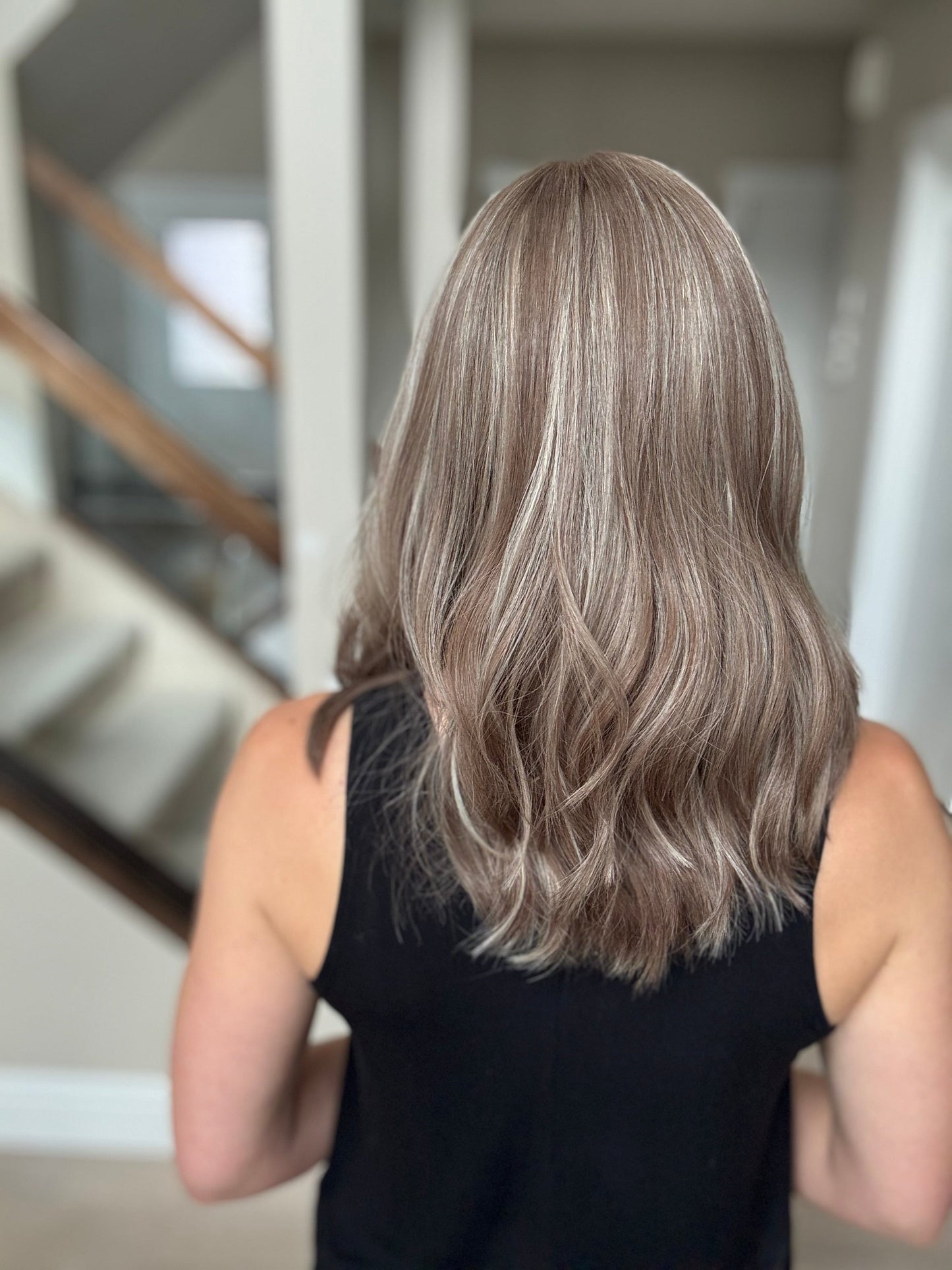 18" Jocelyn LOB Comfort Cap Silk Top Wig (S) Alexwigs