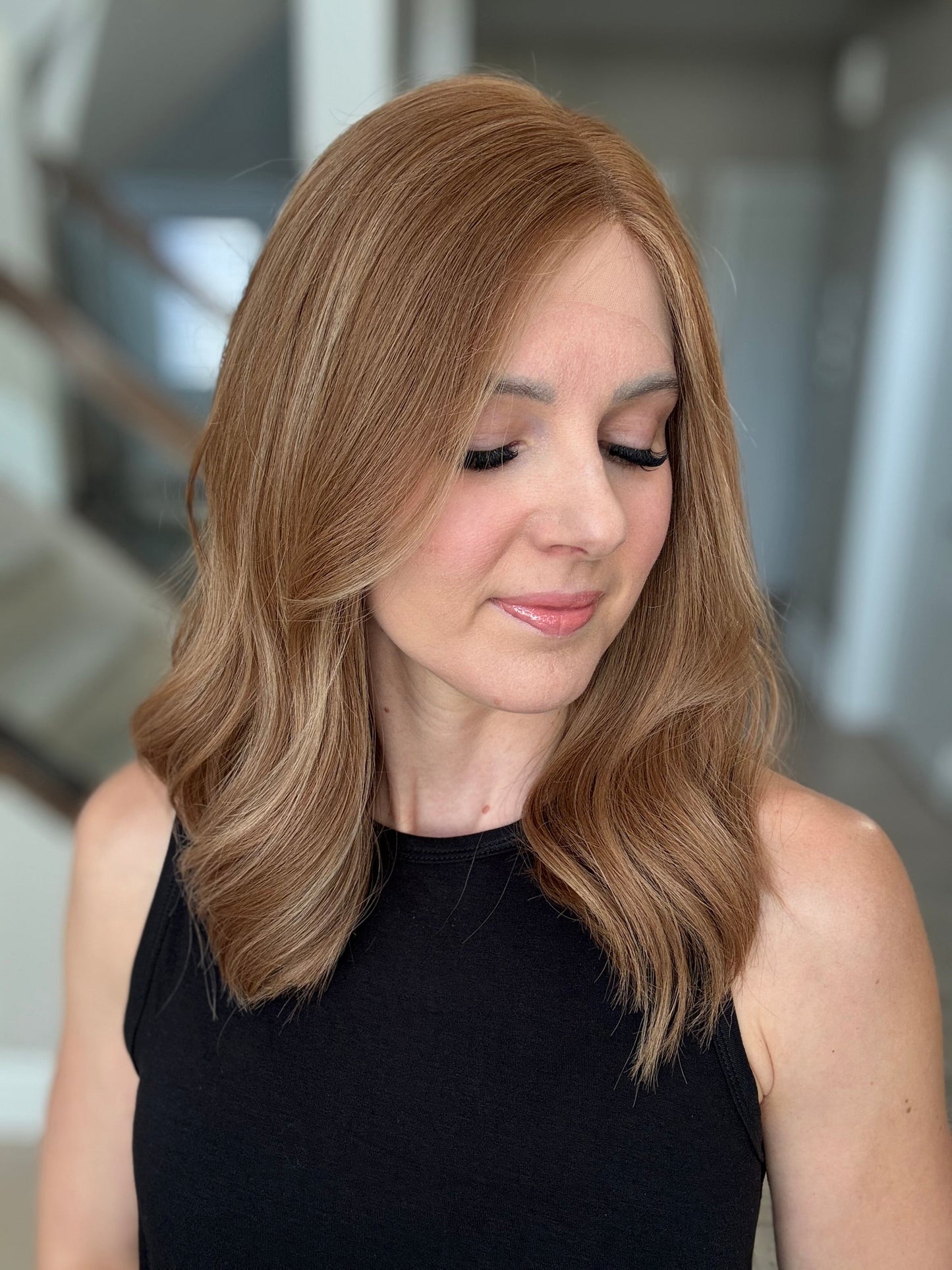 18" Monika LOB Comfort Cap Lace Top Wig (S) (FINAL SALE) Alexwigs