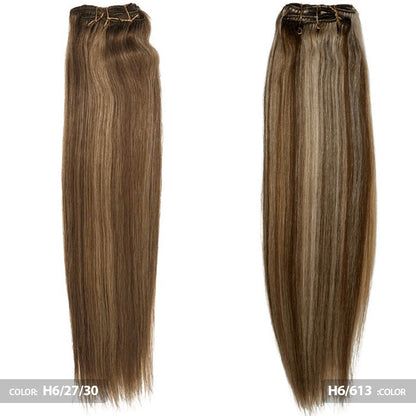 Black Diamond 100% Remi Human Hair Extension CLIP IN 7 PCS - STRAIGHT 14/18/22"