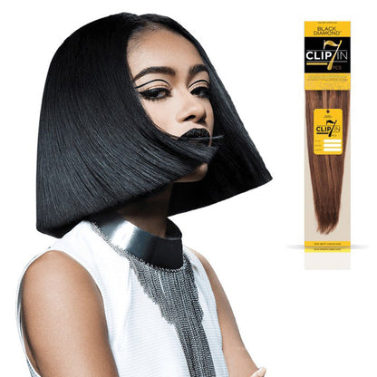 Black Diamond 100% Remi Human Hair Extension CLIP IN 7 PCS - STRAIGHT 14/18/22"