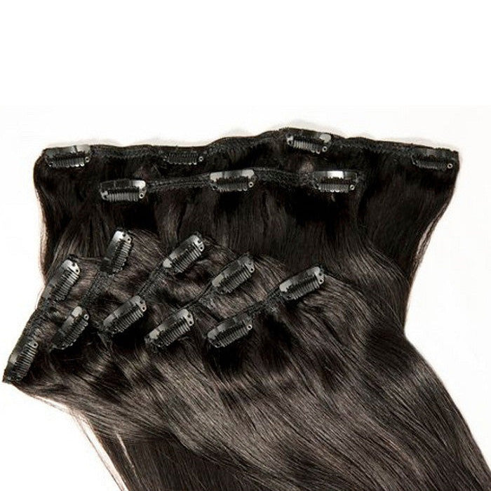 Black Diamond 100% Remi Human Hair Extension CLIP IN 7 PCS - STRAIGHT 14/18/22"