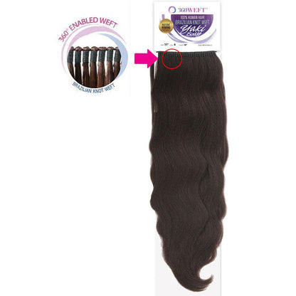 New Born Free 360 Weft 100% Human Hair Brazilian Knot Weft Weave - YAKI BODY 18" Alexwigs