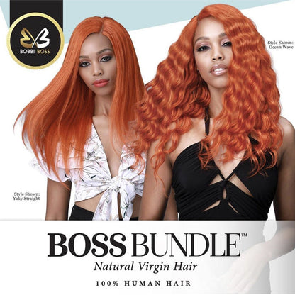 Bobbi Boss Bundle 100% Natural Virgin Hair Gold Level Weave - YAKY STRAIGHT 10-22" Alexwigs