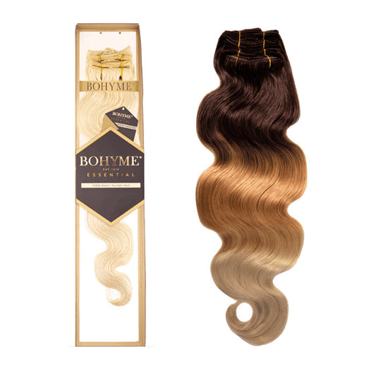 Bohyme Essential 100% Remi Human Hair CLIP-IN Extension 7PCS - BODY WAVE 18" Alexwigs