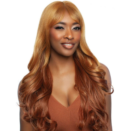 Mane Concept Brown Sugar Caramel Fiesta Glueless Human Hair Blend HD Lace Front Wig - CARAMEL 03 Alexwigs