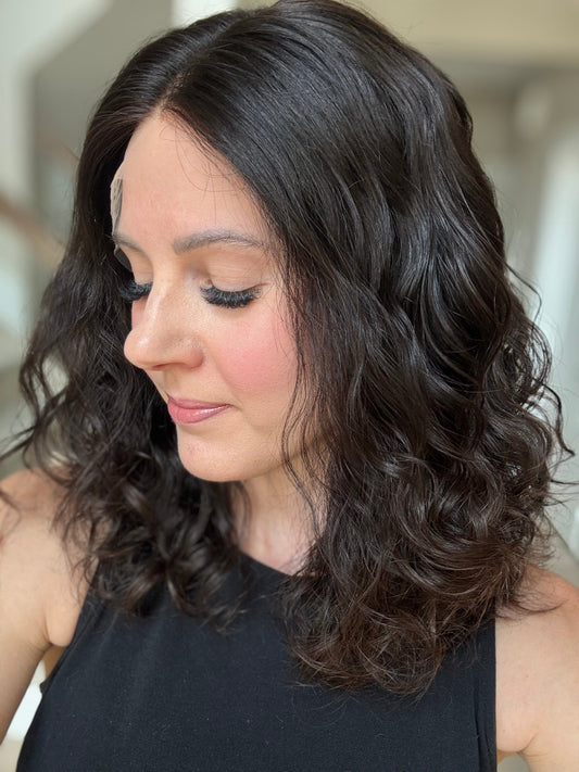 16" Mira Wavy Luxury Cap Lace Top Wig (S) Alexwigs