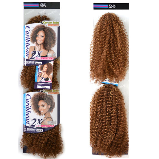 Mane Concept Isis Afri Naptural Caribbean Faux Remi Bundle Crochet Braid - 4A BOHEMIAN SOFT WATER 10" 2X Alexwigs