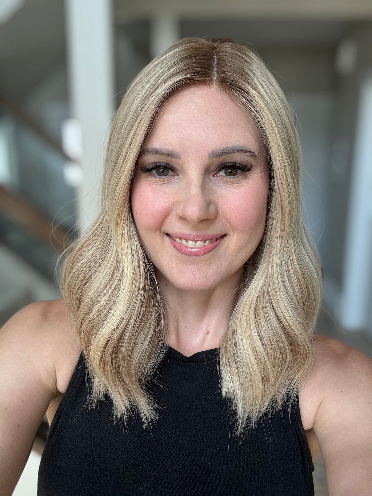 18" Cara LOB Comfort Cap Silk Top Wig (S) Alexwigs