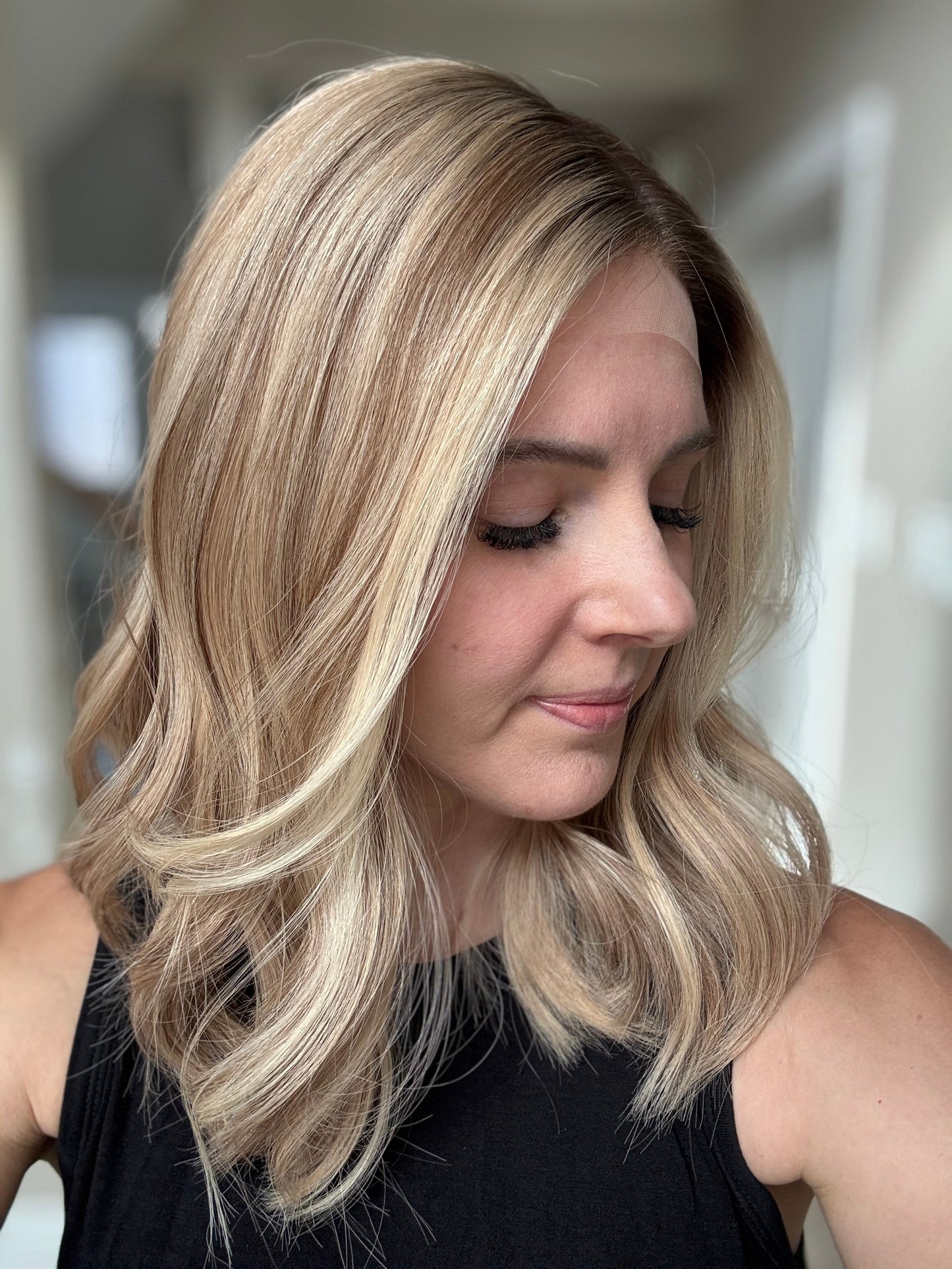 18" Olivia LOB Comfort Cap Lace Top Wig (M) Alexwigs