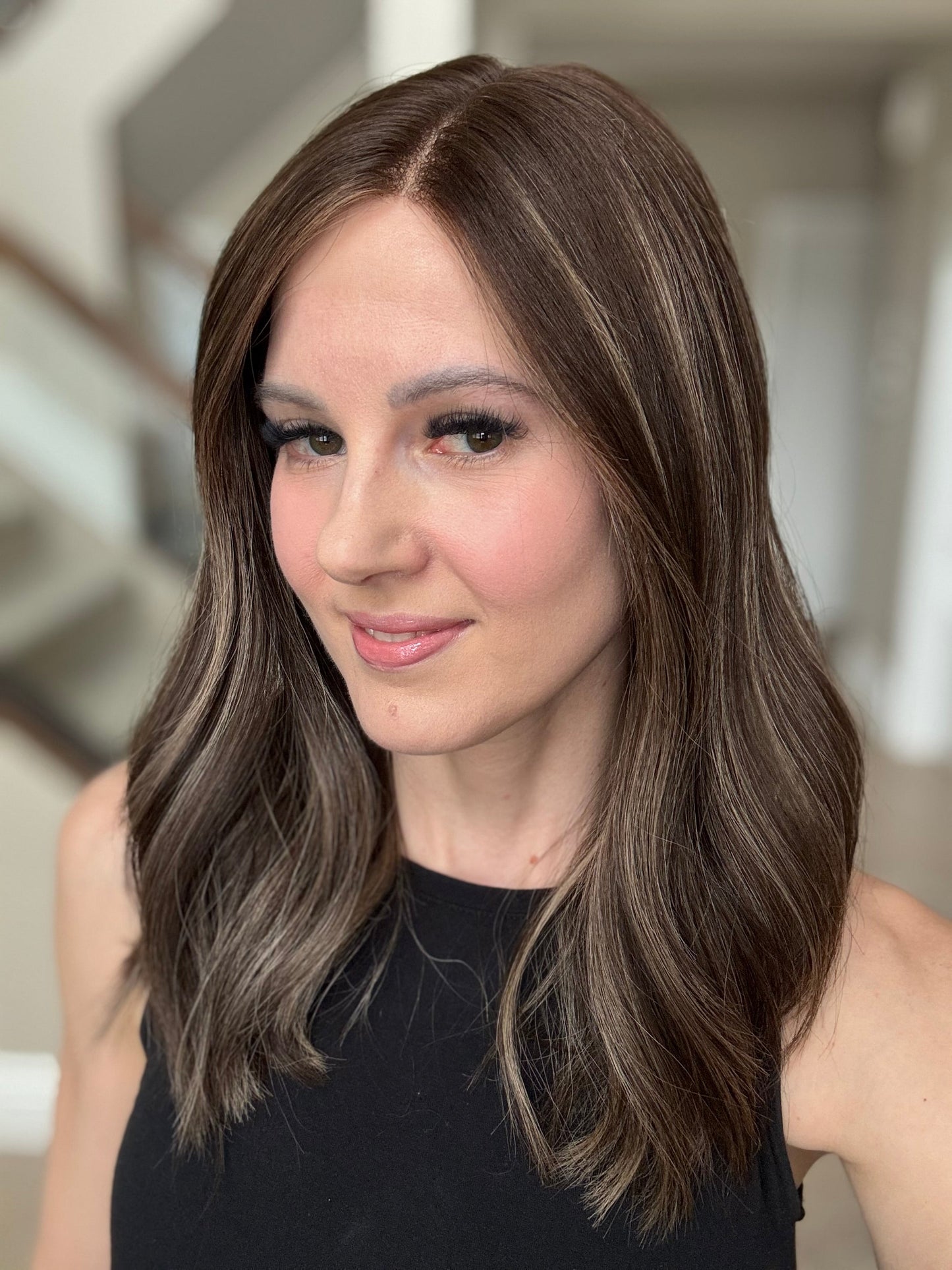 19" Monica LOB Comfort Cap Lace Top Wig (S) Alexwigs