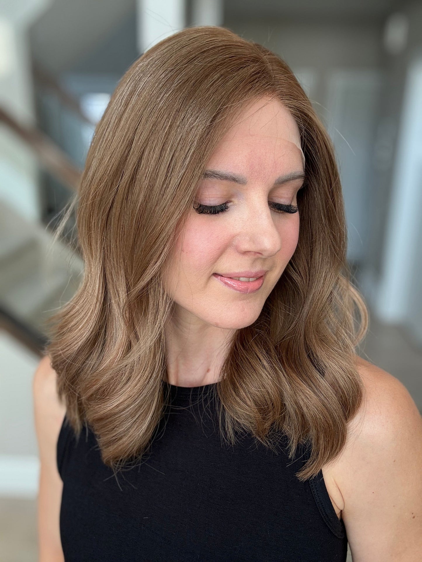 18" Justine LOB Comfort Cap Lace Top Wig (M) Alexwigs