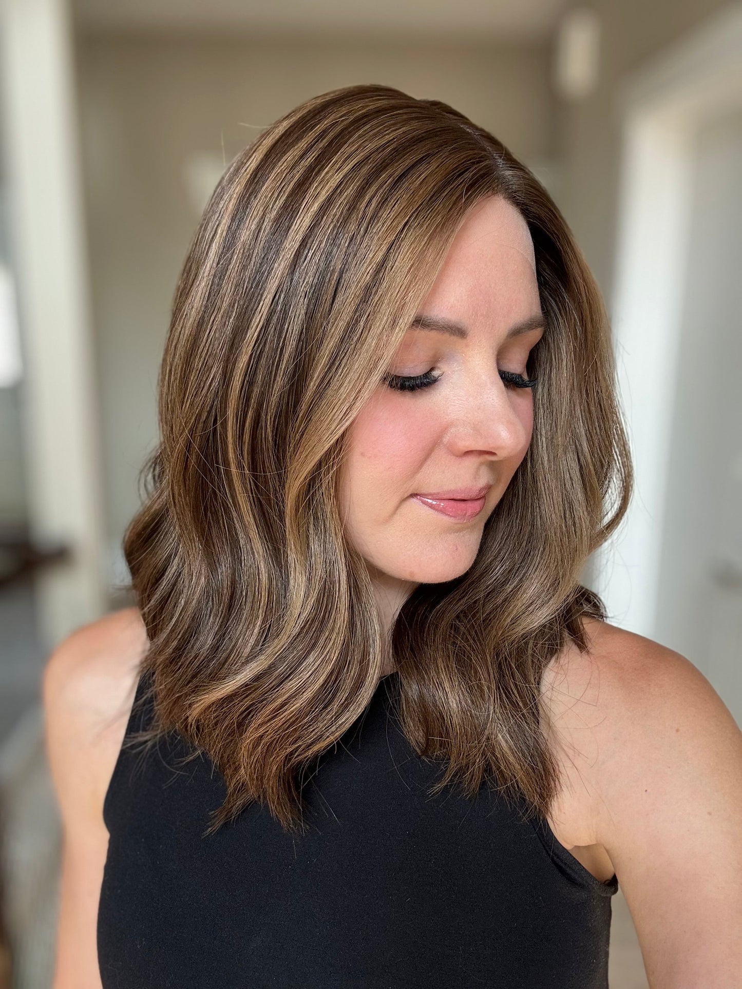 18" Penelope Comfort Cap Silk Top Wig (S) Alexwigs